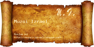 Muzsi Izrael névjegykártya